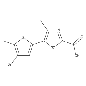 5-(4-Bromo-5-methylthiophen-2-yl)-4-methyl-1,3-thiazole-2-carboxylic acid结构式