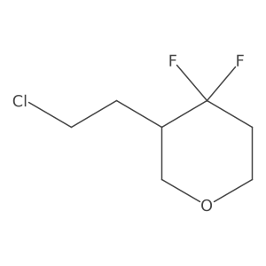3-(2-Chloroethyl)-4,4-difluorooxane Structure