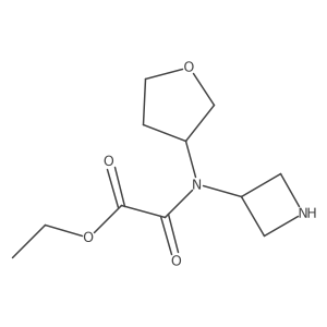 Ethyl [(azetidin-3-yl)(oxolan-3-yl)carbamoyl]formate结构式