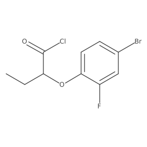 2-(4-Bromo-2-fluorophenoxy)butanoyl chloride结构式