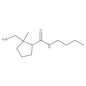 2-(aminomethyl)-N-butyl-2-methylpyrrolidine-1-carboxamide结构式