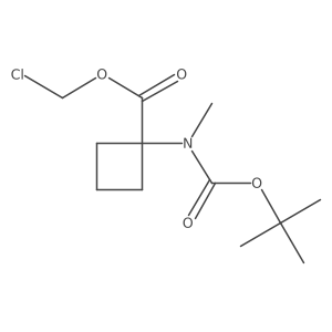 Chloromethyl 1-{[(tert-butoxy)carbonyl](methyl)amino}cyclobutane-1-carboxylate结构式