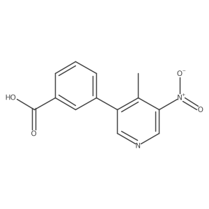 3-(4-Methyl-5-nitropyridin-3-yl)benzoic acid结构式