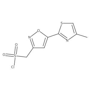 [5-(4-Methyl-1,3-thiazol-2-yl)-1,2-oxazol-3-yl]methanesulfonyl chloride结构式