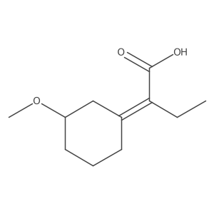 2-[(1Z)-3-methoxycyclohexylidene]butanoic acid结构式
