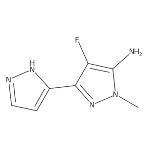 4-fluoro-1-methyl-3-(1H-pyrazol-5-yl)-1H-pyrazol-5-amine结构式