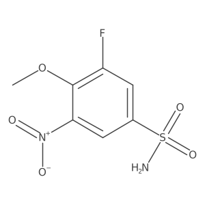 3-Fluoro-4-methoxy-5-nitrobenzene-1-sulfonamide结构式