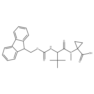1-[(2R)-2-({[(9H-fluoren-9-yl)methoxy]carbonyl}amino)-N,3,3-trimethylbutanamido]cyclopropane-1-carboxylic acid Structure