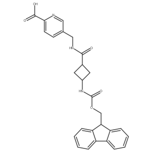 5-({[3-({[(9H-fluoren-9-yl)methoxy]carbonyl}amino)cyclobutyl]formamido}methyl)pyridine-2-carboxylic acid Structure