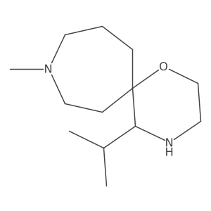 9-Methyl-5-(propan-2-yl)-1-oxa-4,9-diazaspiro[5.6]dodecane结构式