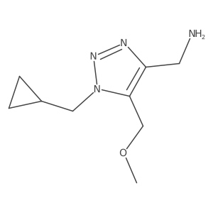 [1-(cyclopropylmethyl)-5-(methoxymethyl)-1H-1,2,3-triazol-4-yl]methanamine Structure