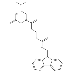2-{N-[2-(dimethylamino)ethyl]-3-({[(9H-fluoren-9-yl)methoxy]carbonyl}amino)propanamido}acetic acid结构式