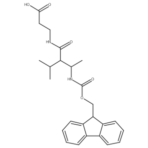 3-[3-({[(9H-fluoren-9-yl)methoxy]carbonyl}amino)-2-(propan-2-yl)butanamido]propanoic acid结构式