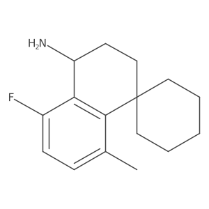 5'-fluoro-8'-methyl-3',4'-dihydro-2'H-spiro[cyclohexane-1,1'-naphthalene]-4'-amine Structure