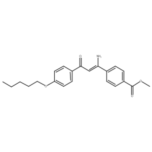 1-Amino-1-(4-methoxycarbonylphenyl)-3-oxo-3-(4-pentyloxyphenyl)-1-propene Structure
