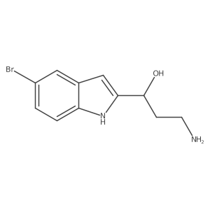 (1S)-3-amino-1-(5-bromo-1H-indol-2-yl)propan-1-ol结构式
