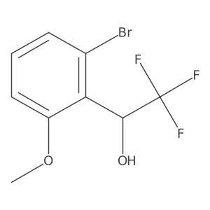 (1R)-1-(2-bromo-6-methoxyphenyl)-2,2,2-trifluoroethan-1-ol结构式