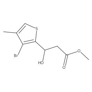 methyl (3S)-3-(3-bromo-4-methylthiophen-2-yl)-3-hydroxypropanoate结构式