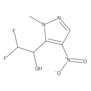 2,2-difluoro-1-(1-methyl-4-nitro-1H-pyrazol-5-yl)ethan-1-ol结构式