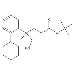 tert-butyl N-{3-amino-2-methyl-2-[2-(piperidin-1-yl)pyridin-3-yl]propyl}carbamate Structure