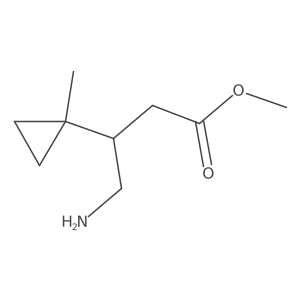 Methyl 4-amino-3-(1-methylcyclopropyl)butanoate结构式