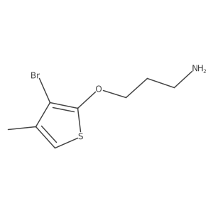 3-[(3-Bromo-4-methylthiophen-2-yl)oxy]propan-1-amine结构式