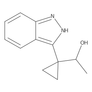 1-[1-(1H-indazol-3-yl)cyclopropyl]ethan-1-ol结构式