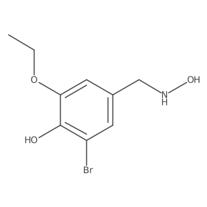2-Bromo-6-ethoxy-4-[(hydroxyamino)methyl]phenol Structure