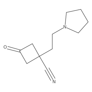 3-Oxo-1-[2-(pyrrolidin-1-yl)ethyl]cyclobutane-1-carbonitrile Structure