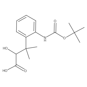 3-(2-{[(Tert-butoxy)carbonyl]amino}phenyl)-2-hydroxy-3-methylbutanoic acid Structure