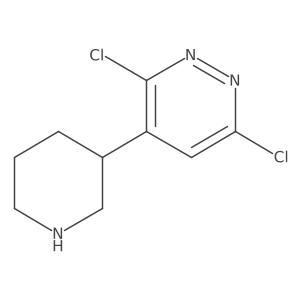 3,6-Dichloro-4-(piperidin-3-yl)pyridazine结构式