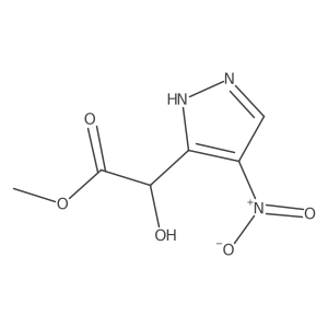 methyl 2-hydroxy-2-(4-nitro-1H-pyrazol-3-yl)acetate结构式