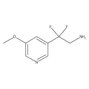 2,2-Difluoro-2-(5-methoxypyridin-3-yl)ethan-1-amine结构式