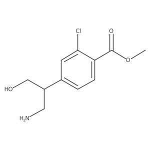 Methyl 4-(1-amino-3-hydroxypropan-2-yl)-2-chlorobenzoate结构式