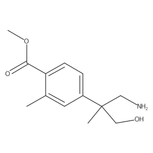 methyl 4-[1-(aminomethyl)-2-hydroxy-1-methyl-ethyl]-2-methyl-benzoate结构式
