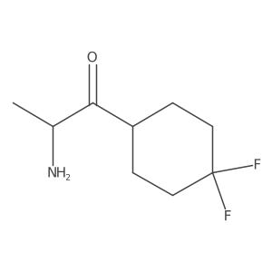 2-Amino-1-(4,4-difluorocyclohexyl)propan-1-one结构式