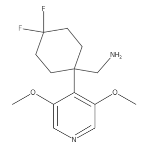 [1-(3,5-Dimethoxypyridin-4-yl)-4,4-difluorocyclohexyl]methanamine结构式