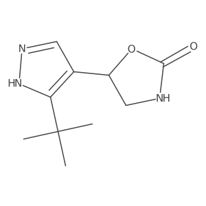 5-(3-tert-butyl-1H-pyrazol-4-yl)-1,3-oxazolidin-2-one Structure