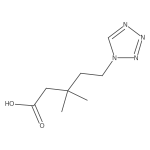 3,3-dimethyl-5-(1H-1,2,3,4-tetrazol-1-yl)pentanoic acid结构式