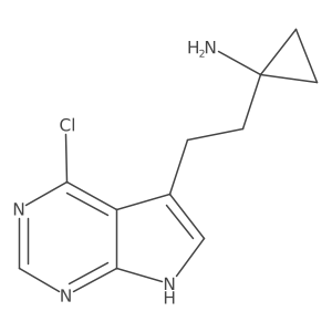 1-(2-{4-chloro-7H-pyrrolo[2,3-d]pyrimidin-5-yl}ethyl)cyclopropan-1-amine Structure
