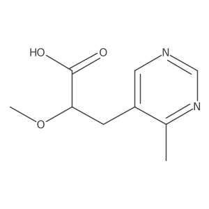 2-Methoxy-3-(4-methylpyrimidin-5-yl)propanoic acid结构式