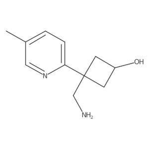 3-(Aminomethyl)-3-(5-methylpyridin-2-yl)cyclobutan-1-ol Structure
