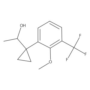 1-{1-[2-Methoxy-3-(trifluoromethyl)phenyl]cyclopropyl}ethan-1-ol结构式