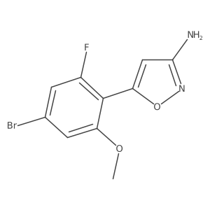 5-(4-Bromo-2-fluoro-6-methoxyphenyl)-1,2-oxazol-3-amine结构式