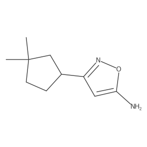 3-(3,3-Dimethylcyclopentyl)-1,2-oxazol-5-amine结构式