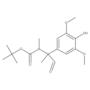 tert-butyl N-[2-(4-hydroxy-3,5-dimethoxyphenyl)-1-oxopropan-2-yl]-N-methylcarbamate Structure