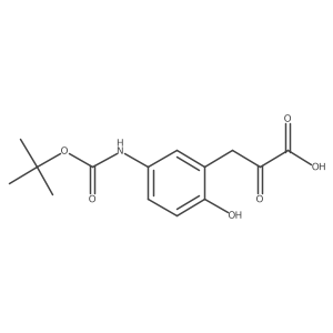 3-(5-{[(Tert-butoxy)carbonyl]amino}-2-hydroxyphenyl)-2-oxopropanoic acid结构式