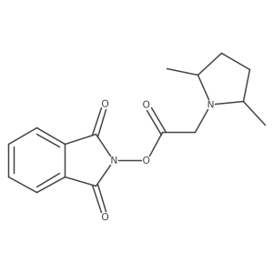 1,3-dioxo-2,3-dihydro-1H-isoindol-2-yl 2-(2,5-dimethylpyrrolidin-1-yl)acetate结构式