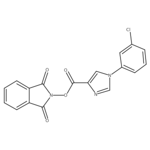 1,3-dioxo-2,3-dihydro-1H-isoindol-2-yl 1-(3-chlorophenyl)-1H-imidazole-4-carboxylate结构式