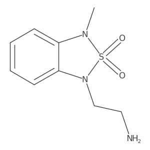 1-(2-Aminoethyl)-3-methyl-1,3-dihydro-2lambda6,1,3-benzothiadiazole-2,2-dione结构式